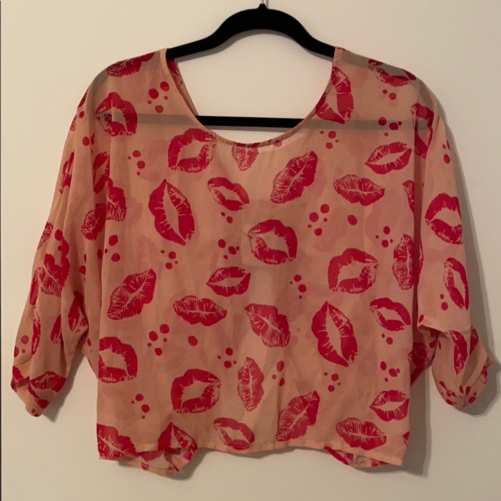 Sheer Lips Top